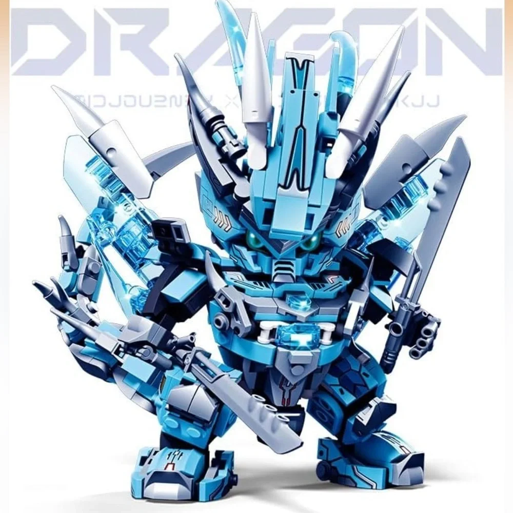 Dragon Mecha Transforming Mechanical Robot Dragon Model Building Block Set NEW